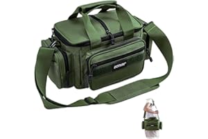 Goture Sac de pêche, Sac à bandoulière Souple 600D résistant à l'eau, Petit Sac de Rangement Tactique pour matériel d'eau Douce et d'eau salée, pour l'extérieur, Cadeaux de pêche pour Hommes