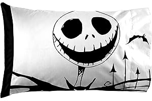Jay Franco Nightmare Before Christmas Together 1 Pack Pillowcase - Double-Sided Kids Super Soft Bedding (Official Product)