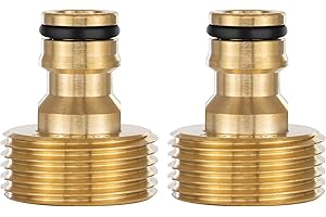 Poppstar 2 złącza adapterowe do kranu z gwintem zewnętrznym 1 cal i złączką do węża ogrodowego (pasuje do systemu wtykowego firmy Gardena)