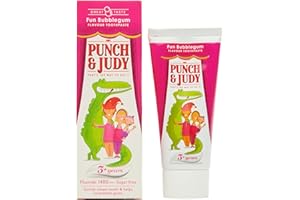 PUNCH AND JUDY Punch & Judy Kids Toothpaste - Fun Bubblegum Flavour, 3+ Years, Fluoride, Sugar Free, 50ml (Pack of 1)