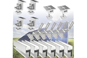 AIFIZO Solar Halterung Ziegeldach Montageset - 2 Stück Solarmodul Montage für Dächer & Wände - Befestigung Solarmodul für Solarpanel