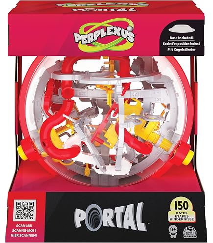 Perplexus Go Stairs Gioco Labirinto 3D Arancione - 35 Ostacoli, Versione Da Viaggio Spin Master
