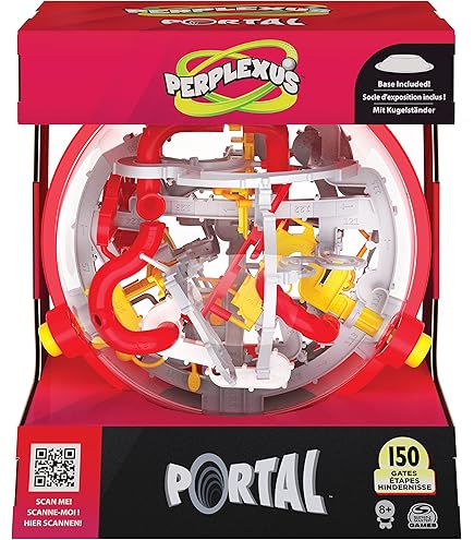Perplexus Go Stairs Gioco Labirinto 3D Arancione - 35 Ostacoli, Versione Da Viaggio Spin Master