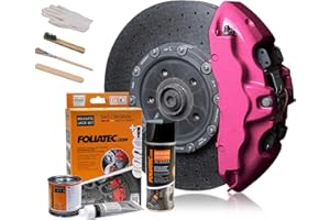 ‎FOLIATEC Foliatec Bremssattel Lack Set, Hitzebeständig, Komplettsatz für 4 Bremssättel, Candy pink metallic, 7-teiliges Set