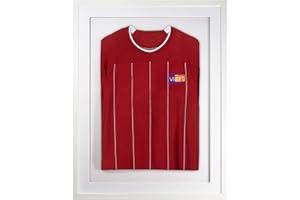 Vivarti DIY adulto 3D montado camiseta deportiva marco de pantalla 60 x 80cm - marco blanco, montaje blanco, tarjeta de respaldo blanco