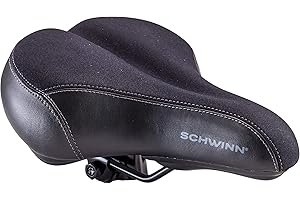 Schwinn Comfort Fahrradsitz, Fahrradsitz Ersatz für Damen und Herren, Universal Fit Sättel mit Standard-Sattelstützen
