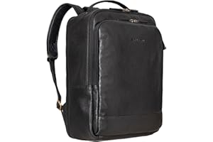 STILORD 'Beck' Plecak biznesowy mêski skórzany Du¿y plecak na laptopa 16 cali Plecak miejski skórzany Vintage uni plecak studencki, Kolor:czarny