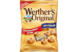 Werther's Original - Caramelos toffee de mantequilla y nata sin azúcar, 1 Pack x 90g