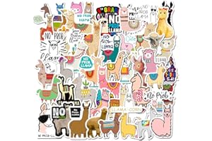 RGBEE Alpaka Aufkleber Sticker Set 50 Stücke, Lama Aufkleber für Laptop Koffer Helm Motorrad Skateboard Auto Fahrrad Computer Stickerbomb
