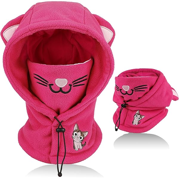 Cagoule Enfant 4 Ans AYPOW Cagoule D'hiver Thermique Pour Enfants 4-10 Ans, Multifonction Coupe Masque De Ski Cyclisme, Casquette Bonnet Chapeau Avec Cache-Cou, Pour Garçons Et Filles Sports D'hiver En Plein Air