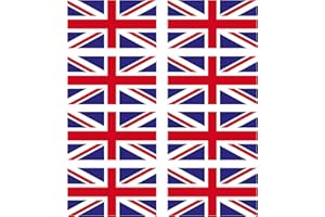 DESTINATIONVINYL Lot de 8 autocollants en vinyle brillant Motif drapeau du Royaume-Uni pour casque de moto #0064 (2,5 cm de haut x 4,6 cm de large)