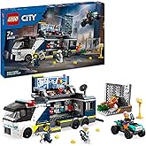 LEGO City Polizeitruck mit Labor, Polizei-Set mit Quad und LKW-Spielzeug für Kinder, Geschenk für Jungs und Mädchen ab 7 Jahr