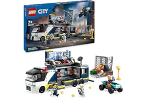 LEGO City Polizeitruck mit Labor, Polizei-Set mit Quad und LKW-Spielzeug für Kinder, Geschenk für Jungs und Mädchen ab 7 Jahre, plus 5 Minifiguren – 2 Polizisten, 1 Wissenschaftler und 2 Ganoven 60418