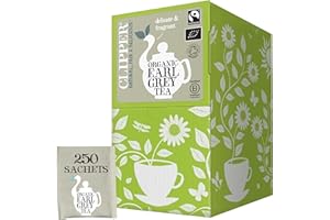 CLIPPER NATURAL, FAIR & DELICIOUS CLIPPER - Thé Noir Bio - Earl Grey - Maxi format - Format professionnel - Restauration - 250 Sachets de Thé Bio - 1 Paquet - 500 g