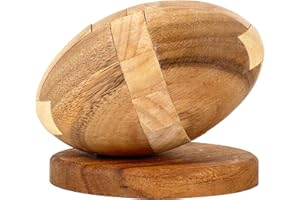 CRAFTY ARTISAN wooden rugby ball ornament puzzle