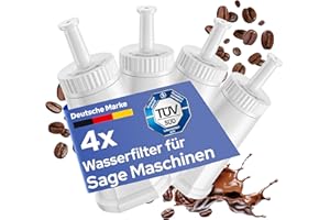 MILUX 4 filtri dell'acqua di ricambio per Sage [certificazione TÜV] – per Sage Barista Pro/Touch/Express/Oracle/e molti altri – Sostituire SES008 / SES810 / SES875 / SES880 / SES920 / SES980 / SES990