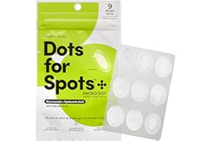 ‎DOTS FOR SPOTS Dots for Spots Micro Dot Anti Pickel Patch Oval 9 Stück - Pimple Patches gegen Akne Transparentes Hydrokolloid Pickel Pflaster – Schnell wirkend, Vegan und Tierversuchsfrei