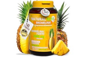 BODYBLOOMS Bromelina Forte Drenante Natural Keto® 5000 GDU/day x 140cps.Bromelina Plus 2000 mg/day Drenante Forte Antinfiammatorio Naturale,per Cellulite Gambe e Glutei,Gonfiore Addominale Donna.Bromelina 500 mg