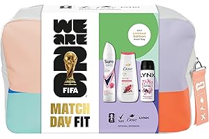 Dove, Lynx, Sure Washbag for Her Gift Set with an advanced anti-perspirant, body wash, body spray & a limited edition wash bag Match Day Fit for her 3 pc