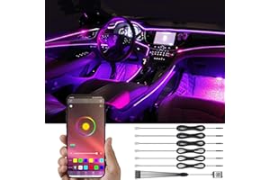 TABEN - Kit de iluminación LED para Interior de Coche con 8 Colores, Impermeable, Ambiente Interior neón Tira de Luces para Coche 1 W CC 12 V (1 Juego)