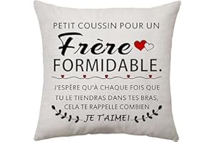 Aconesong Frère Cadeaux, Cadeaux de Frère et Sœurs Housses de Coussin Souvenirs Frère Cadeaux Personnalisés Frère Décoration Cadeau d'anniversaire Noël Cadeau de Mariage Frère (Frère-1)