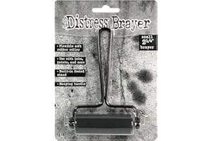 Ranger Tim Holtz Distress Brayer-Figura Decorativa (tamaño pequeño), Gris, 2.25 inches