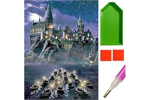 PIIMNT Diamond Painting Harry Pot,Harry Kit Pintura Diamante 5D, 30 x 40 cm Diamantes de Harry Pott con Castillo para decoración de pared del hogar