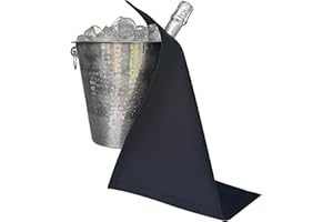 BOTTLECLOTHS - Original Collection, Flaschentuch für Eiskübel, Baumwolle, 42 cm, Eckloch, genähter Kreis (Schwarz, 1 Stück)