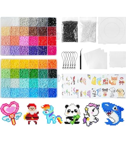 Vytung - Navulset waterparels, 4000 kralen, 28 kleuren, magisch water, 389 patronen, niet giftig, met accessoires voor beginners, doe-het-zelf speelgoed