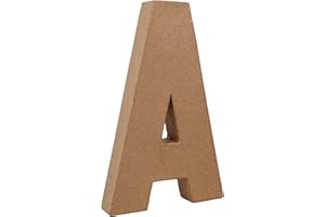 COUNTRY LOVE CRAFTS PAPIER MACHE Country Love Crafts 8.25-inch/ 20.5cm 3D Letter A Papier Mache, Beige