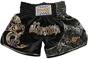 FLUORY Muay Thai Fight Shorts Clothing Training Cage Fighting Grappling Martial Arts Kickboxing Shorts Clothing