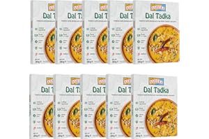 Ashoka Heat to Eat Dal Tadka 280g x 10 | Ready to eat authentic Indian lentil snack | Vibrant & Flavourful | 100% Vegetarian