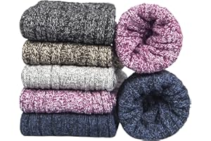 YSense Beau 5 Paia Donna Calzini in Lana Merino Calze Invernali Termiche di Lana Spesse Traspiranti Calzini Inverno Caldo Morbido