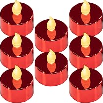 Nipach GmbH 8er Set LED Teelicht rot - batteriebetrieben