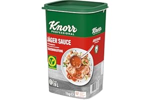 ‎KNORR Knorr Jäger Sauce mit Champignons (braune Sauce, mittlere Bindung) 1er Pack (1 x 1 kg)