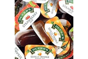 48 Assorted Duerr's Jam Individual Mini Pots 20g Per Portion - Strawberry Jam & Orange Marmalade