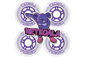 WETKOALA Lot de 4 roues de rollers - Dureté 85A - Pour roller, scooter, waveboard, scooter, etc. - Durables - Avec haut rebond et forte adhérence - 80 mm