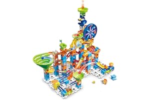 VTech Marble Rush Adventure Set, giocattoli da costruzione per bambini con 10 biglie e 128 pezzi da costruzione, set di binari elettronici per ragazzi e ragazze, giocattolo codificato a colori con