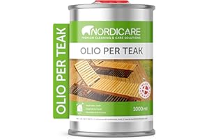 Nordicare Olio per legno da esterno [1L] per legno di larice, quercia, teak o acacia I Olio per legno da esterno per la protezione del legno I Olio per la protezione del legno da esterno