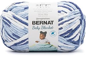 Bernat Baby Blanket BB Blue Dreams Yarn - 1 Pack of 10.5oz/300g - Polyester - #6 Super Bulky - 220 Yards - Knitting/Crochet