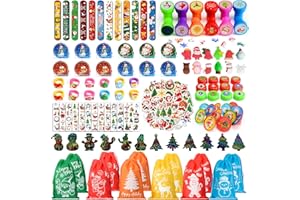 VICTERR Giocattoli per Feste di Natale, 170 Pezzi Gadget Compleanno Bambini con Braccialetti, Tatuaggi Temporanei, Regalino per Festa Compleanno, Calendario dell'Avvento, Bomboniere Festa di Natale
