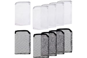 Onwon 10 Pieces Aquarium Filter Bags Fish Tank Media Mesh Filter Bags Net Bag with Zipper for Charcoal Pelletized Remove Activated Carbon, Biospheres, Ceramic Rings