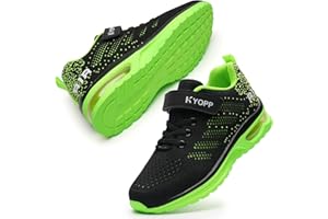 Kyopp Trainers Boys Girls Fashion Sports Shoes Athletic Air Sneakers Kids Breathable Lightweight Slip on for Outdoor School