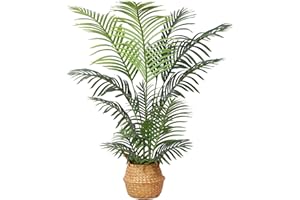 Kazeila Piante Finte da Interno Alta 120cm Palma Artificiale Grandi Pianta Finta Decorazioni Interno Camera da Letto Aesthetic Room Decor(1Pack)