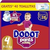 Dodot Activity Pants Diaper-Briefs Size 4, 86 Nappies, 9kg-15kg, With 360 | 360&deg; adjustment helps prevent leaks, extra soft a
