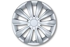 ALBRECHT AUTO-ZUBEHÖR Albrecht tapacubos 14 Pulgadas Plata para Llantas de Acero - Tapacubos Delta de plástico Barnizado - Duradero en el Embalaje Original de Albrecht