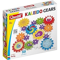 Quercetti Georello Tech Starter Set - Costruzioni Con Ingranaggi E Catena Per Bambini 5-10 Anni, Giochi Educativi Meccanici, Made In Italy
