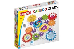 Quercetti Kaleido Gears, Jeux de Construction Engrenage, Jouet Enfant 3 Ans, Jeux Educatif, Construction Mécanique, Montessori, Kits de Loisirs Créatifs, Made in Italy