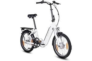 ‎SAXONETTE SAXONETTE E Bike Klapprad 20 Zoll mit Rücktrittbremse und nabenschaltung, E Fahrrad Herren mit 36V 11.4Ah 410Wh Akku, 80KM Lange Range, Elektrofahrrad Pedelec 25 km/h für Herren Damen