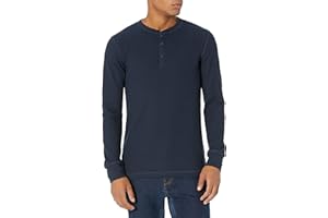 Amazon Essentials Hombre Camisa Henley de Panal de Abeja de Manga Larga con Ajuste Entallado